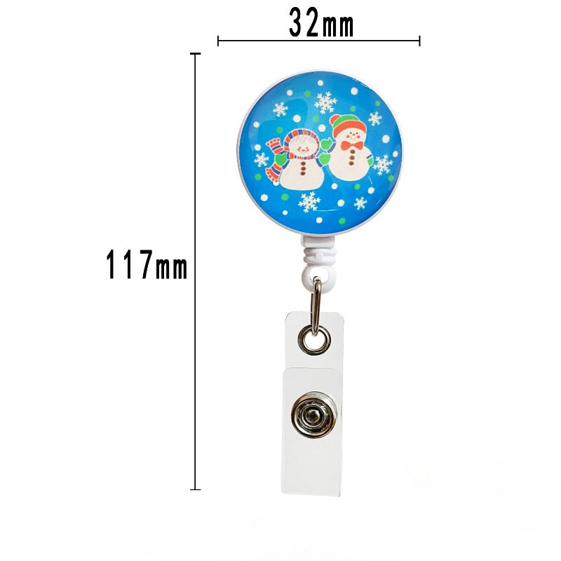 Wholesale Crystal Glass Christmas Telescopic Keychain